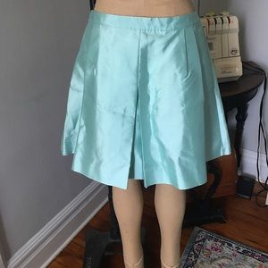 Vineyard Vines silk pleated aqua skirt size 10